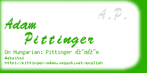 adam pittinger business card